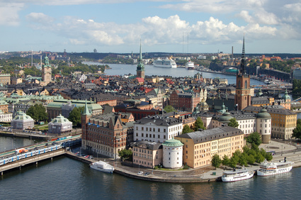 Die Stadt Stockholm aus der Vogelperspektive