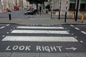 Pedestrian zebra crossing in London