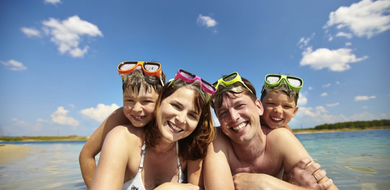 Familie am Strand