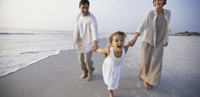 Familie am Strand