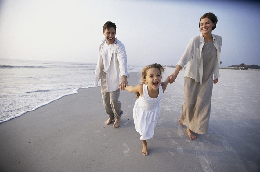 Familie am Strand